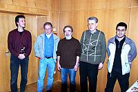Siegerehrung (vlnr): Arold(5), Orwatsch(3), FM Isserman(1), FM Maeder(2), FM Sadeghi(4)